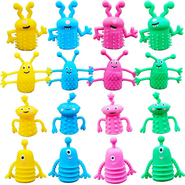 5/10/20Pcs Animal Finger Puppet Finger Monster Finger Cover Stress Relief Sensory Toys Kids Birthday Party Favors Pinata Filler