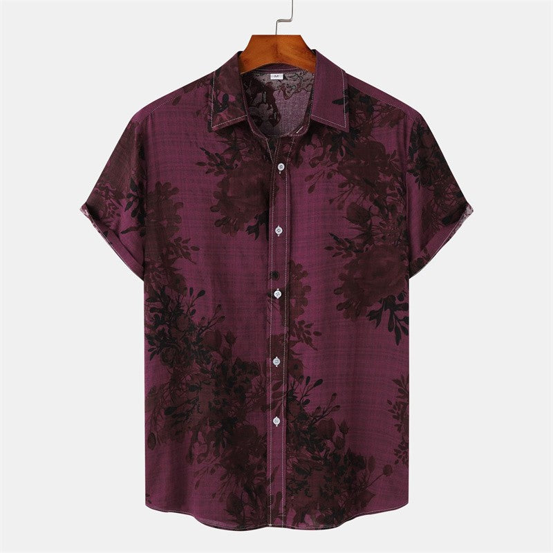 Retro Geometric Texture 3d Print Hawaiian Shirt Men Summer Short Sleeves Tops Beach Harajuku Street Lapel Blouse Male Clothes