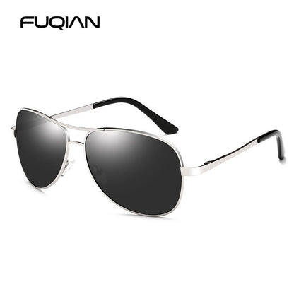 Classic Pilot Polarized Sunglasses Men Women Fashion Metal Aviation Sun Glasses Vintage Black Driving Shades UV400