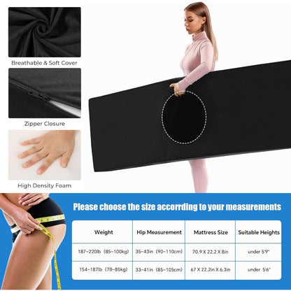 Cama pós-cirúrgica para BBL com orifício para dormir confortavelmente, colchão de espuma de alta densidade para recuperação de BBL, suporte para Brazilian Butt Lift