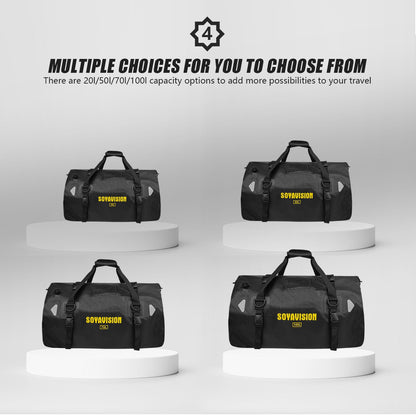 Motorcycle Waterproof Tail Bag Travel Outdoor Dry Luggage Roll Pack Bag 20 /40/66 Motorbike Luggage Backpack Motorcycle Seat Bag