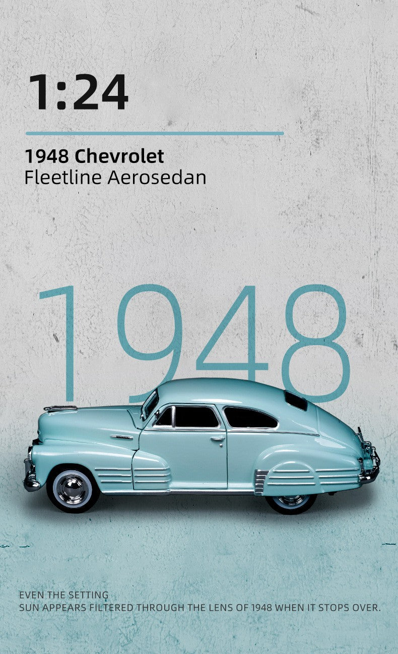 Maisto 1:24 Chevrolet Fleetline Aerosedan 1948 Carro de Liga Leve Diecasts Veículos de Brinquedo Carro Modelo em Miniatura em Escala Para Crianças