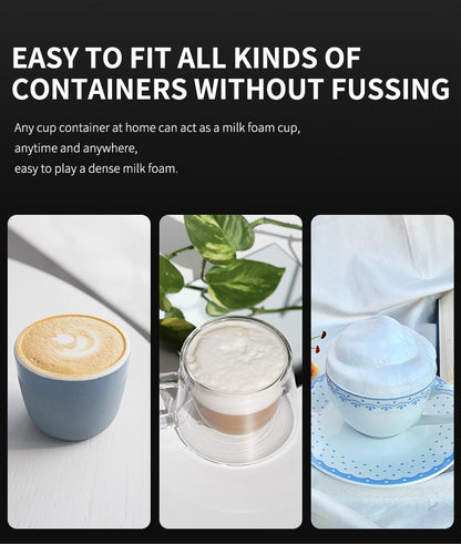 Kitchen Powerful Stirrer Milk Frother Handheld Foam Maker for Lattes Whisk Drink Mixer Coffee Electric Rechargable Egg Beater