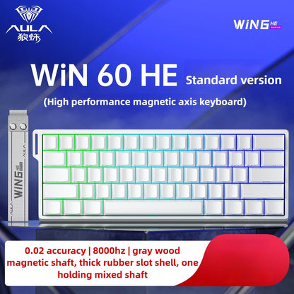 Teclado de Interruptor Magnético Win60He Com Fio Win 60 HE Teclado Mecânico para Jogadores de Esports Win68 Teclados Personalizados Win60 He Presentes