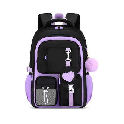 Love series elementary school backpack Lightweight large capacity and cute orthopedic school bags Middle school girls' backpacks