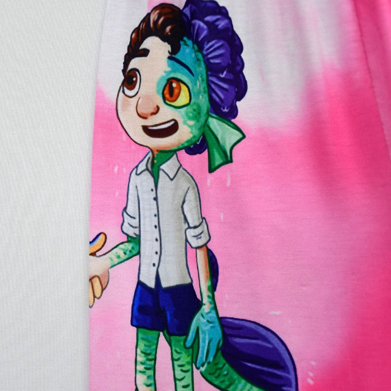 Pijama Infantil Disney Pixar Luca Desenho Animado Cosplay Roupa de Dormir Kawaii Pijama Luca Anime Manga Longa Roupa de Casa Pijama Infantil Presente