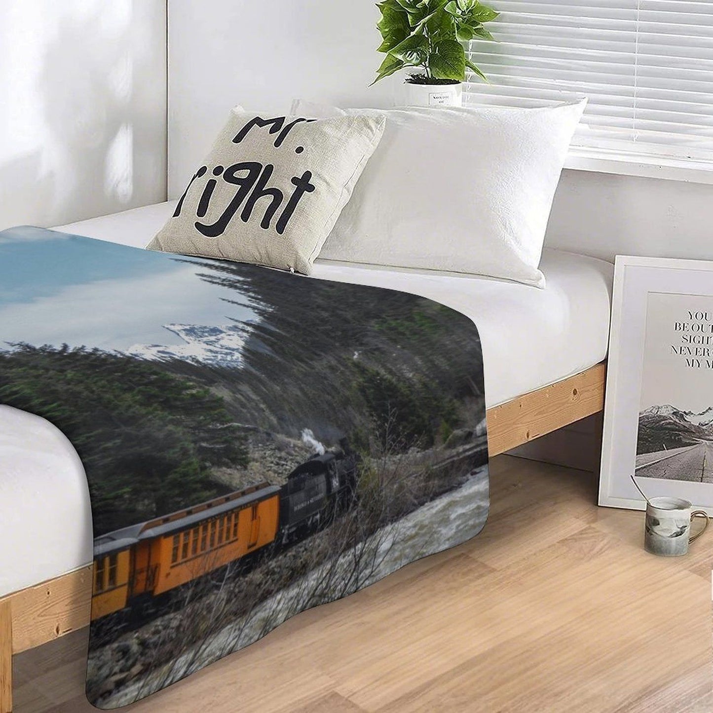 Train in Colorado Throw Blanket Soft Beautifuls Travel Comforter Blankets