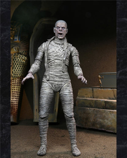 NECA Monsters Figure The Mummy Casket Coffin Pyramid Action Figure Universal Monsters Model Toy Christmas Halloween Gift Doll