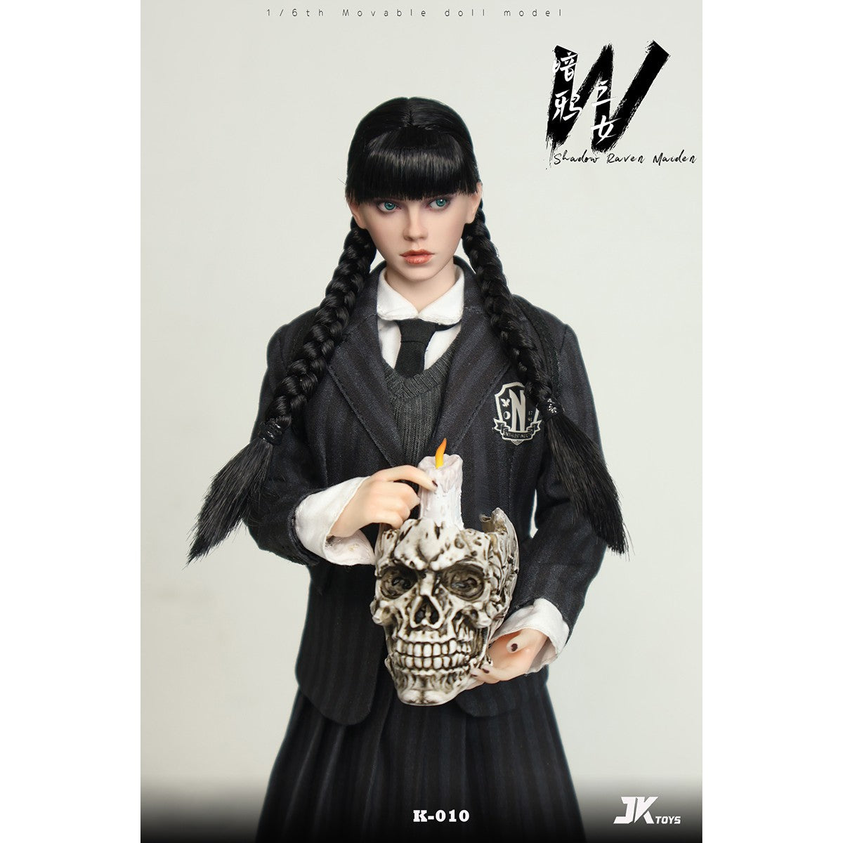 Boneco de Ação HIPLAY JKTOYS Shadow Raven Maiden Wednesday K-010 1/6