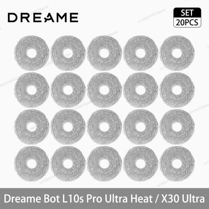 Acessórios para Robô Aspirador Dreame L10s Pro Ultra Heat / X30 Ultra: Escova Principal, Escova Lateral, Pano de Limpeza, Filtro Hepa, Saco de Pó, Peças de Reposição