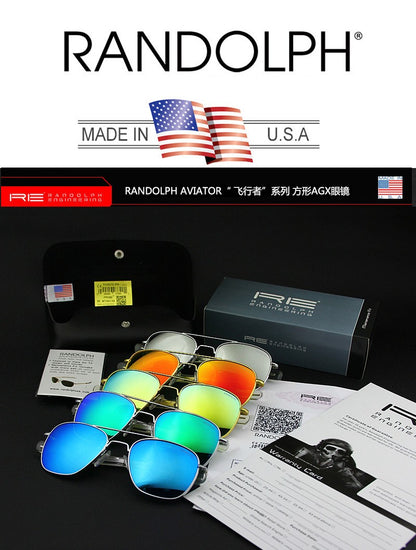 RE Sunglasses Man USA Army Military Aviation Pilot Sunglasses Woman Glass Lens Luxury Brand Retro Titanium Frame High Quality