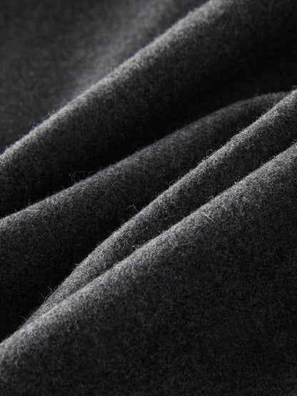 FSLE Office Lady Wool High Waisted A-line Skirt for Women Thickened Medium Length 2024 Winter New Women Casual Skirts 24FS14642