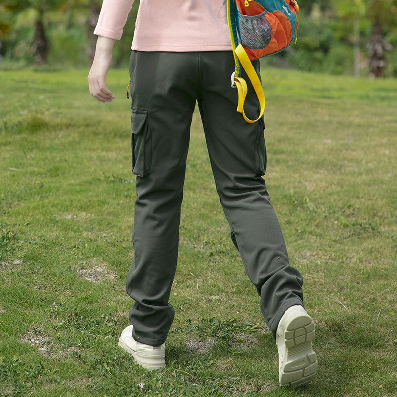 Thick Warm Fleece Winter Pants Women Waterproof Hiking Trekking Camping Skiing Soft Shell Pants Outdoor Windproof Trousers