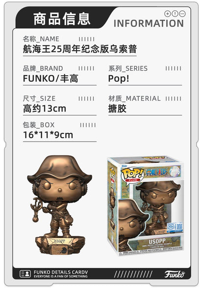 Série de 25º Aniversário de One Piece, Boneco de Ação Usopp Nami, Funko Pop, Personagem de Anime, Modelo de Coleção, Edição Limitada, Presente Original