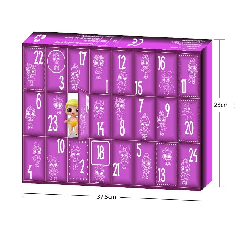 Marvel Christmas Advent Calendar Box Disney Mini Q Version Hulk Anime Figure Spiderman Iron Man Kids Toys 24pcs Figure Gift Box