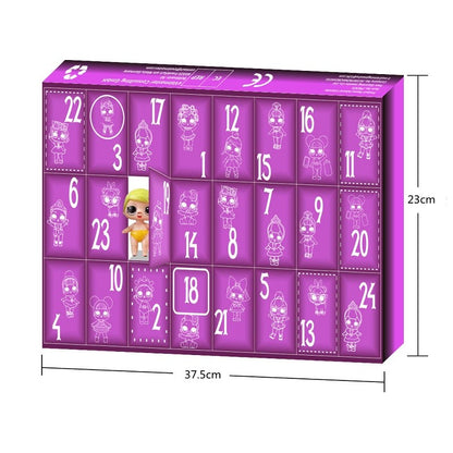 Marvel Christmas Advent Calendar Box Disney Mini Q Version Hulk Anime Figure Spiderman Iron Man Kids Toys 24pcs Figure Gift Box