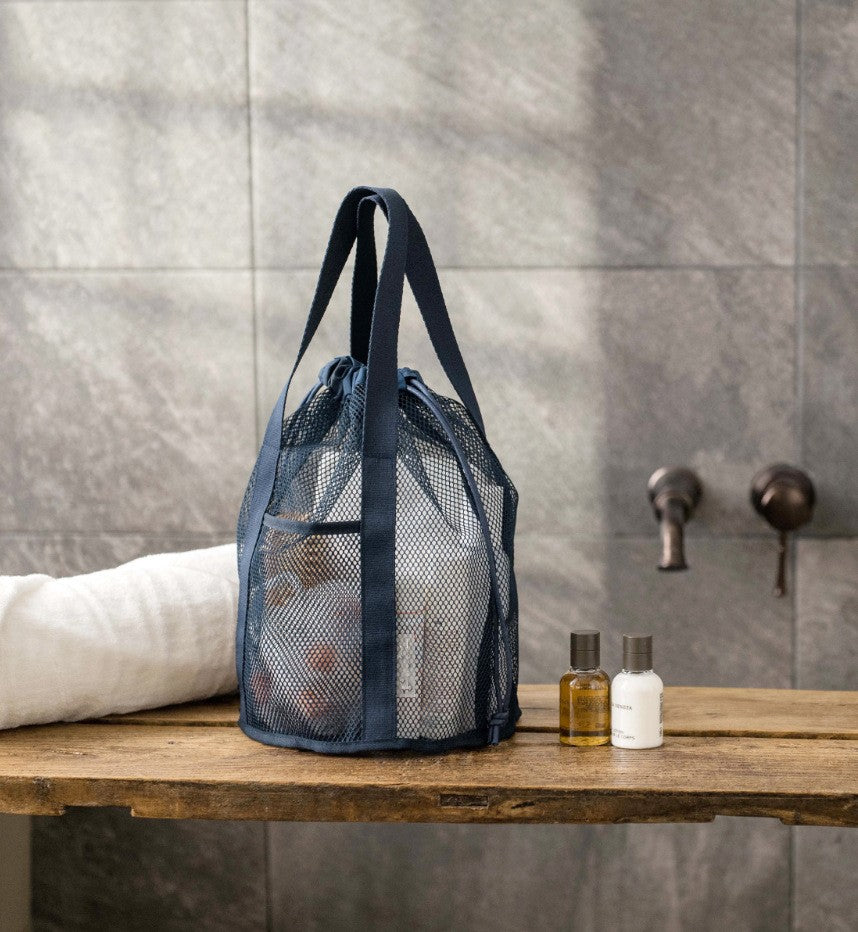 Travel Large Capacity Mesh Nylon Cosmetic Bag Organizer Foldable Casual Mesh Drawstring Bags Rope Bundle Pocket Swim Washing Bag