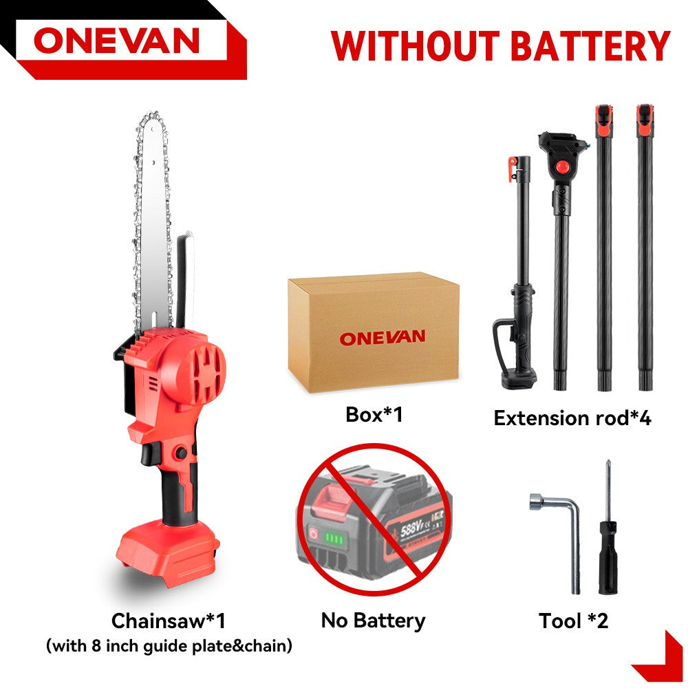 ONEVAN 4500W 2.25m Brushless High Branch Saw Telescoping Pole Electric Saw Cordless Garden Pruning Tool For ONEVAN 18V Battery