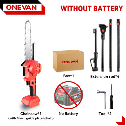 ONEVAN 4500W 2.25m Brushless High Branch Saw Telescoping Pole Electric Saw Cordless Garden Pruning Tool For ONEVAN 18V Battery