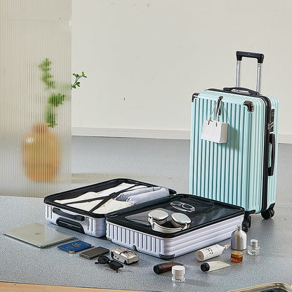 Lightweight Suitcase for Travelling Password Protected Children's Luggage Carry Bag for Men and Women Leather Suitcase 20-26Inch