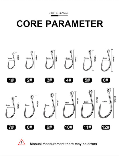 FTK 50-100pçs Anzol de Pesca Dourado Aço de Alto Carbono 1#-12# Anzol Farpado com Olhal Anzóis Vermelhos para Pesca de Carpa