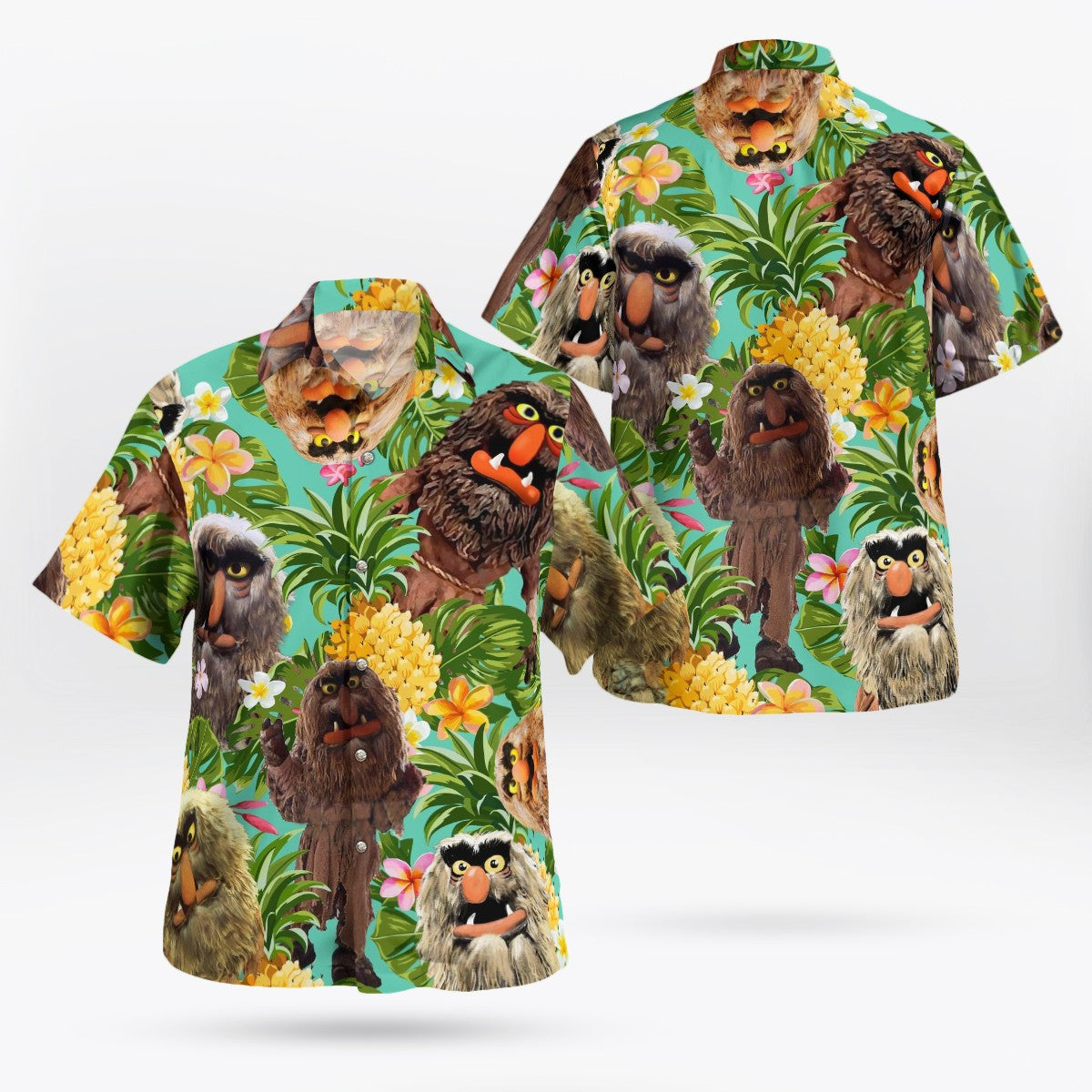Harajuku Anime 3D Elmo Shirt Hawaiian Shirt Men's Summer Short sleeved Shirt Men's Shirt 2024 Plus Size 3xlshirt Chemistry Homme