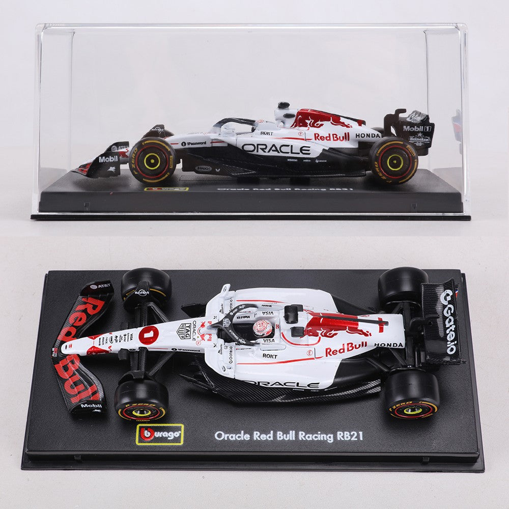 Burago 1:43 Red Bull Racing RB21 Modelo de carro em liga metálica da estação do Japão