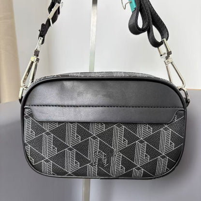 2025 new retro printed men's shoulder bag, casual and fashionable crossbody bag, horizontal version trendy men's crossbody bag