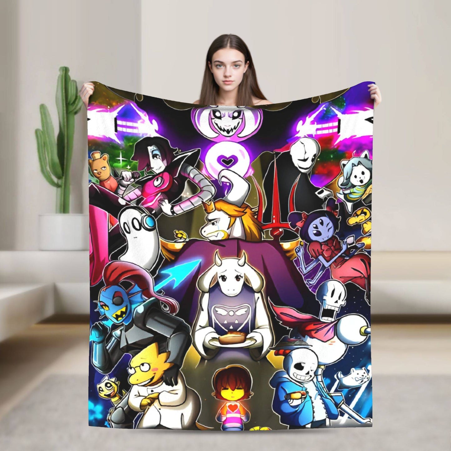 Annoying Dog Game Cobertores Undertale Manta de flanela para quarto, sofá, estampada, ultrassuave e quente