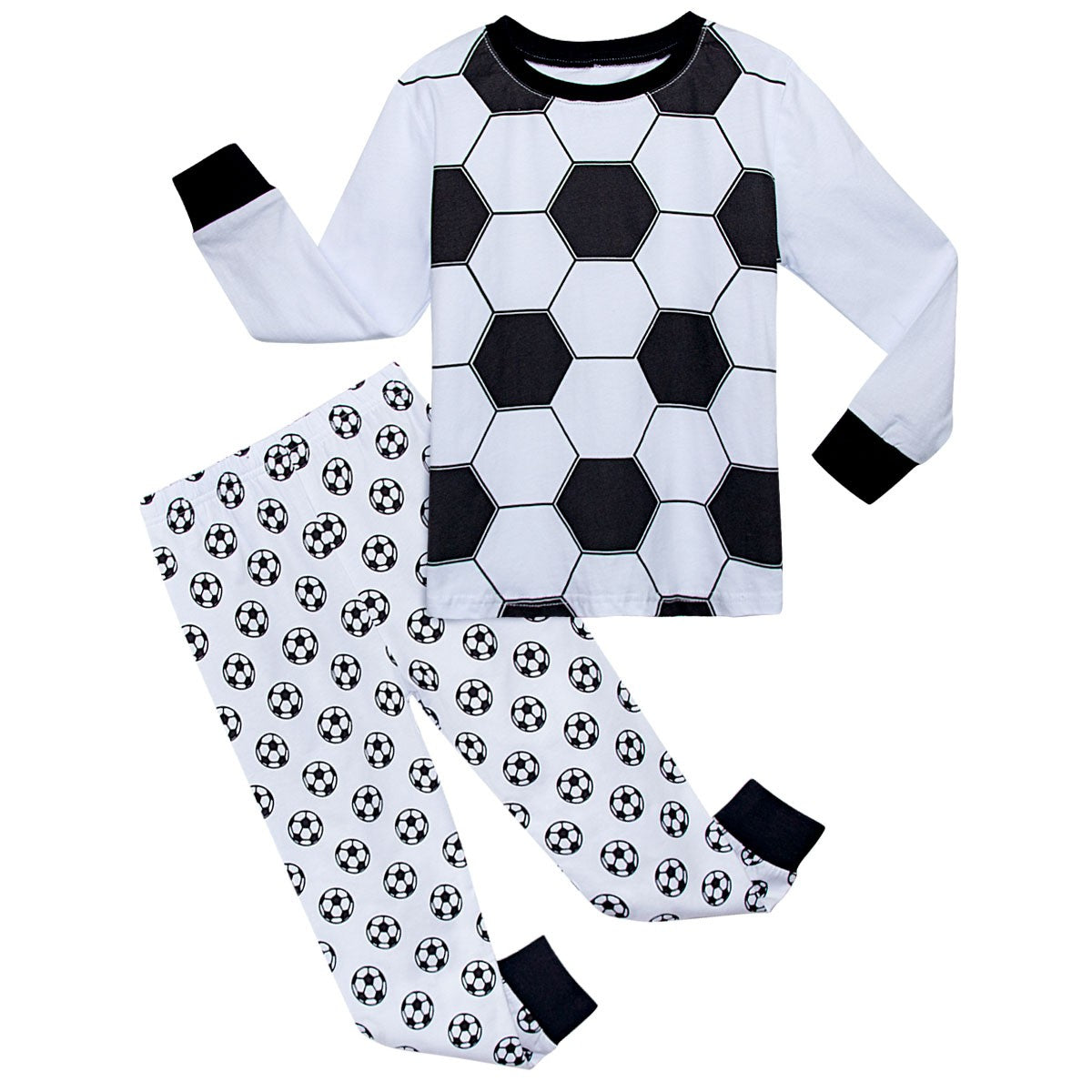Kids Boys Football Pajamas Set Child Sport Theme Pyjamas Toddler Girls Rugby pijama Cotton Christmas PJS 2-14 Years