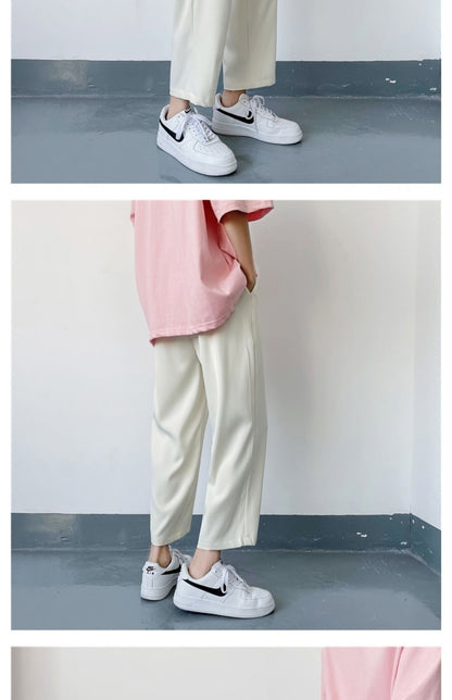 2025 Loose Men's Suit Solid Color Blazers Formal Office Pants Business Trousers Community Fashion Dress Korean Male Clothing X40