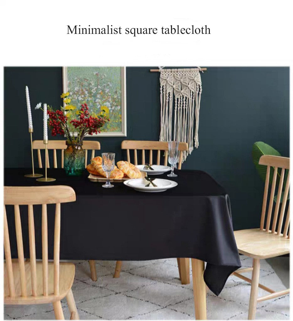 Party Black Waterproof Tablecloth Wedding Banquet Hotel Clothing Direct Sales Oversized Podium Home Decoration Table Cloth