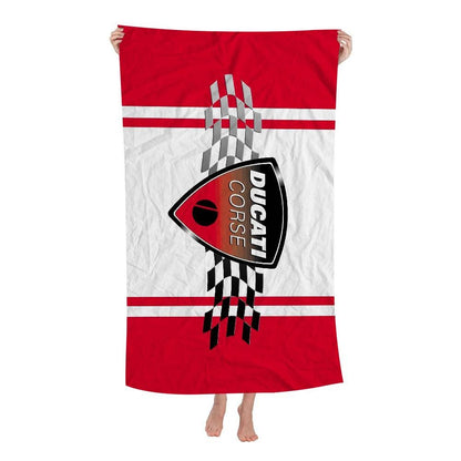 Ducati Motorcycle LOGO Beach Towel For Kids Personalized Bath Towel Pool Towel Vacation Gift Picnic Towel Party Gift