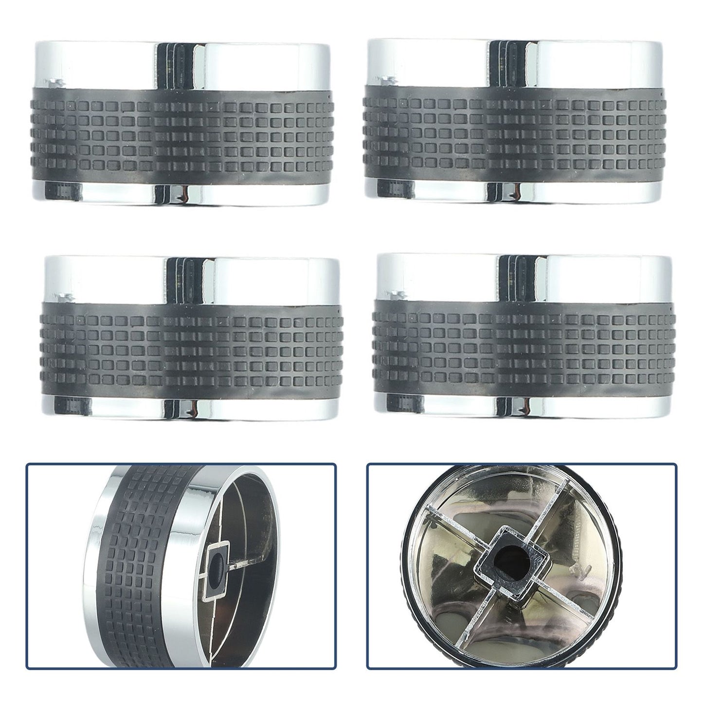 4pcs Grill Control Knob 58mm 50mm Outdoor BBQ Gas Stove Switch Knob Replacement Parts Barbecue Garden Tool Accessories Durable