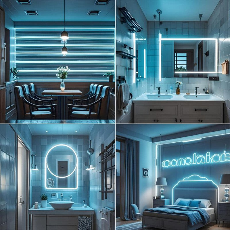 5V USB RGB Neon LED Strip 1/2/3/5M IP65 RGB Neon Lamp Tape with App and Remote Control For DIY Neon Deocoration Lighting