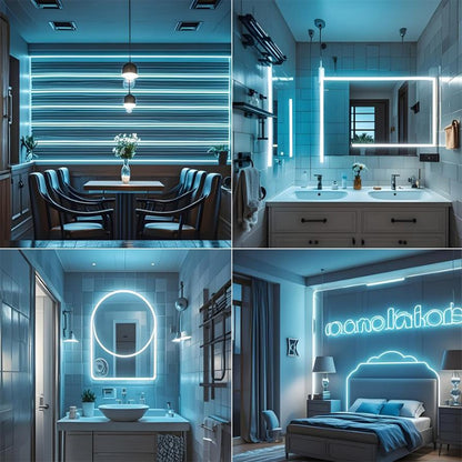 5V USB RGB Neon LED Strip 1/2/3/5M IP65 RGB Neon Lamp Tape with App and Remote Control For DIY Neon Deocoration Lighting