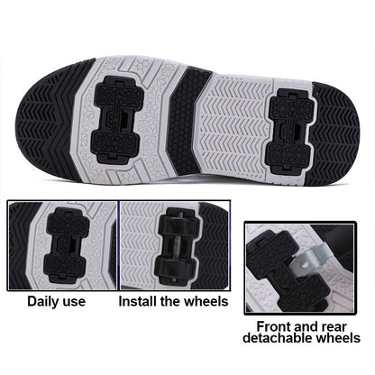 4 Wheel Skate Roller Shoes Foy Boys Casual Outdoor Sports Slide Shrink School Students Pulleys Sneakers Girls Walking Shoes