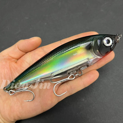 Iscas de Pesca Lápis 130mm 48g para Pesca em Água Salgada, Truta, Pesca Artificial, Twitchbait Rígido, Wobblers Flutuantes 3D para Pesca com Twitch