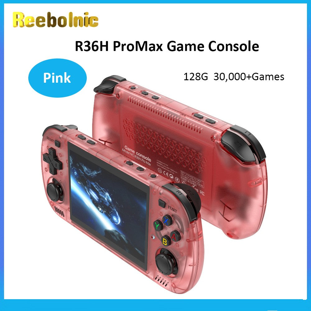 Reebolnic R36H ProMax Handheld Game Console 4.2Inch OCA Screen RK3326 Cortex A35 Arkos2.0 Retro Video Game Console Simulators