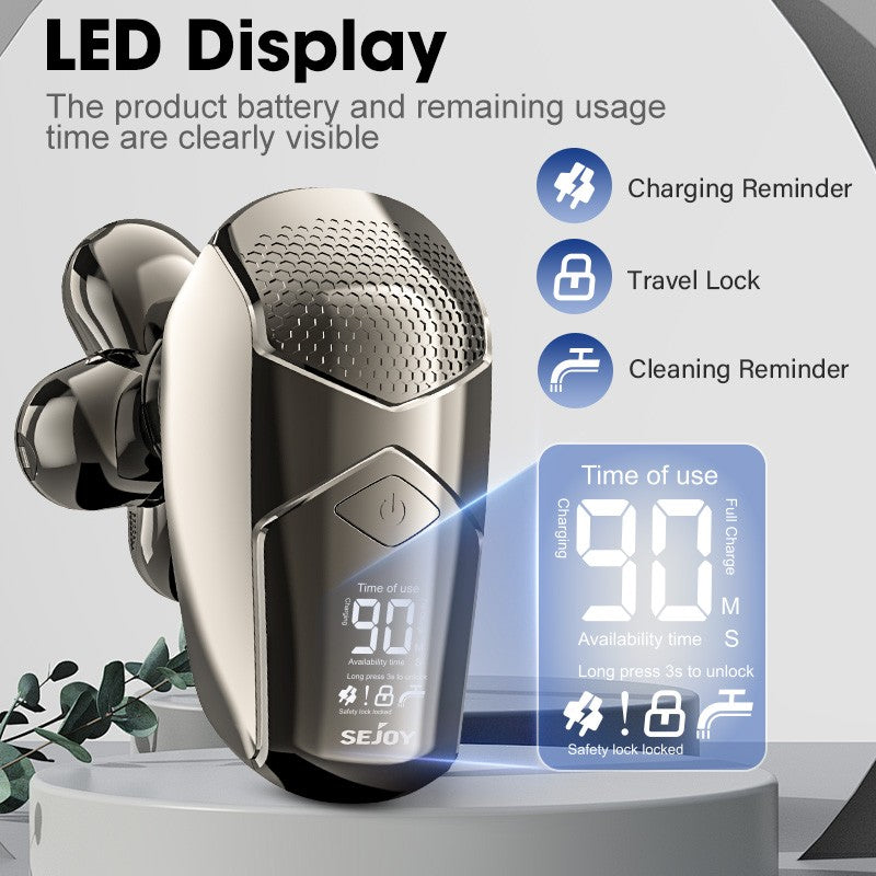 Sejoy Electric Bald Head Shaver & Multi-functional Hair Beard Trimmer 5 in 1 Wet & Dry Hair Cutting Machine Rechargeable