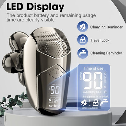 Sejoy Electric Bald Head Shaver & Multi-functional Hair Beard Trimmer 5 in 1 Wet & Dry Hair Cutting Machine Rechargeable
