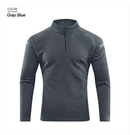 Running Long Sleeve T-shirt Reflective Men Sportswear Breathable Black Coat Gym Jogging Male Gym Fitness Spring Autumn Clothing