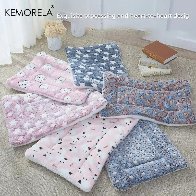KEMORELA Tapete de Flanela para Animais de Estimação Cama de Cachorro de Inverno Cama de Cachorro Colchão de Sofá Almofada para Cães Pequenos Grandes Cobertor de Cachorro Suprimentos para Animais de Estimação