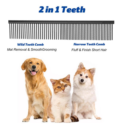 Kit de Tesouras de Aço Inoxidável para Tosa de Animais de Estimação para Destros - Conjunto de 4 Peças com Pontas Redondas de Segurança para Cães e Gatos
