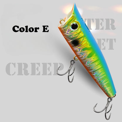 1unid/5unid Poppers Topwater 9g 14.5g 18g Floating Rock pop Iscas Artificiais Rígidas para Pesca de Black Bass, Perca e Lúcio