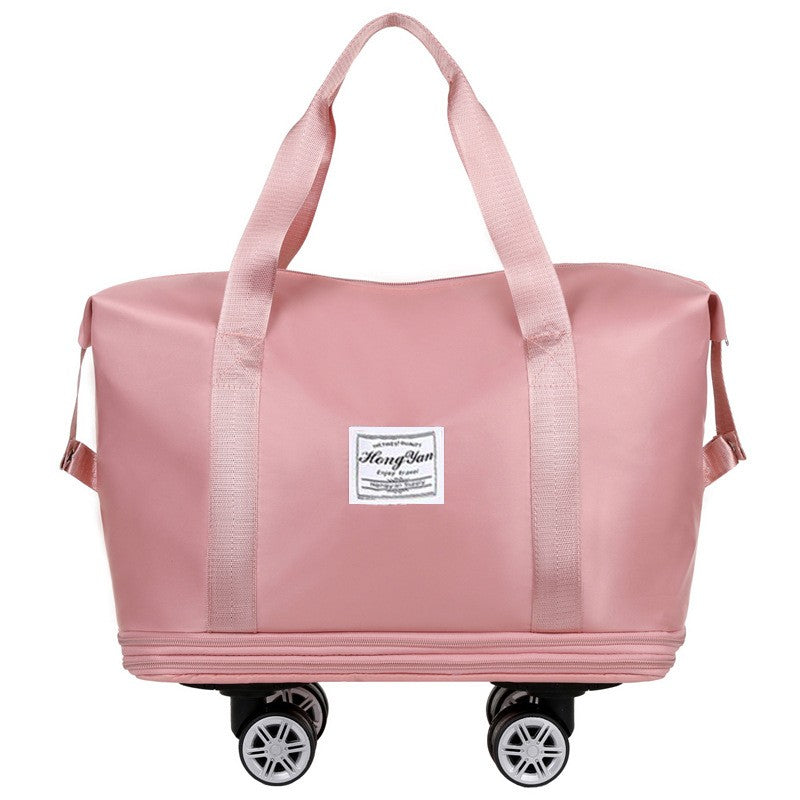Mala expansível com rodízio universal Grande capacidade de armazenamento para separação de itens secos e molhados Bolsa de viagem e fitness leve