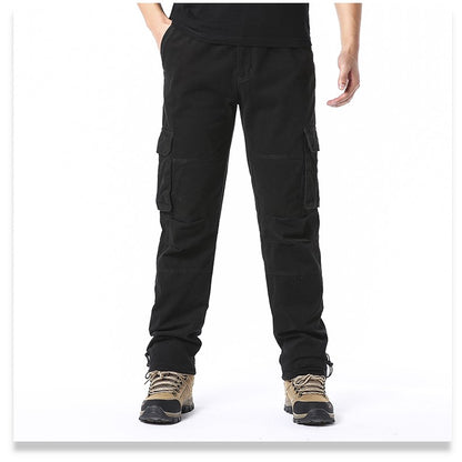 Big Size Men's Casual Sports Pants Stretch Waist Tactical Cargo Pants Man Hiking Pants Joggers Cotton Trousers