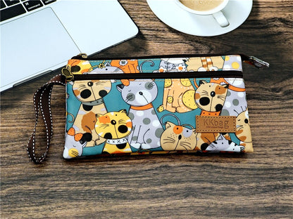 Polyester Waterproof Women's Coin Bag Ladies Organizer Wallet Female Phone Purse Money Pouch Clutch Handbag Carteira for Girls