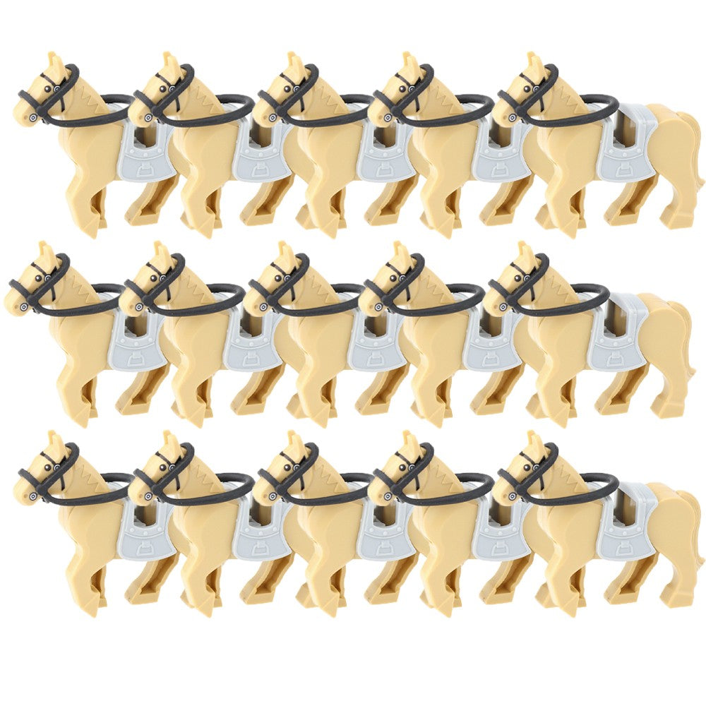 Blocos de Montar Zoológico Medieval Acessórios de Personagens Montarias Animais Cervos Elefantes Camelos Lobos Cavalos de Guerra Tijolos Brinquedos Presentes K080