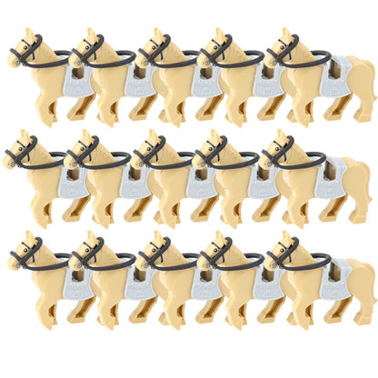 Blocos de Montar Zoológico Medieval Acessórios de Personagens Montarias Animais Cervos Elefantes Camelos Lobos Cavalos de Guerra Tijolos Brinquedos Presentes K080